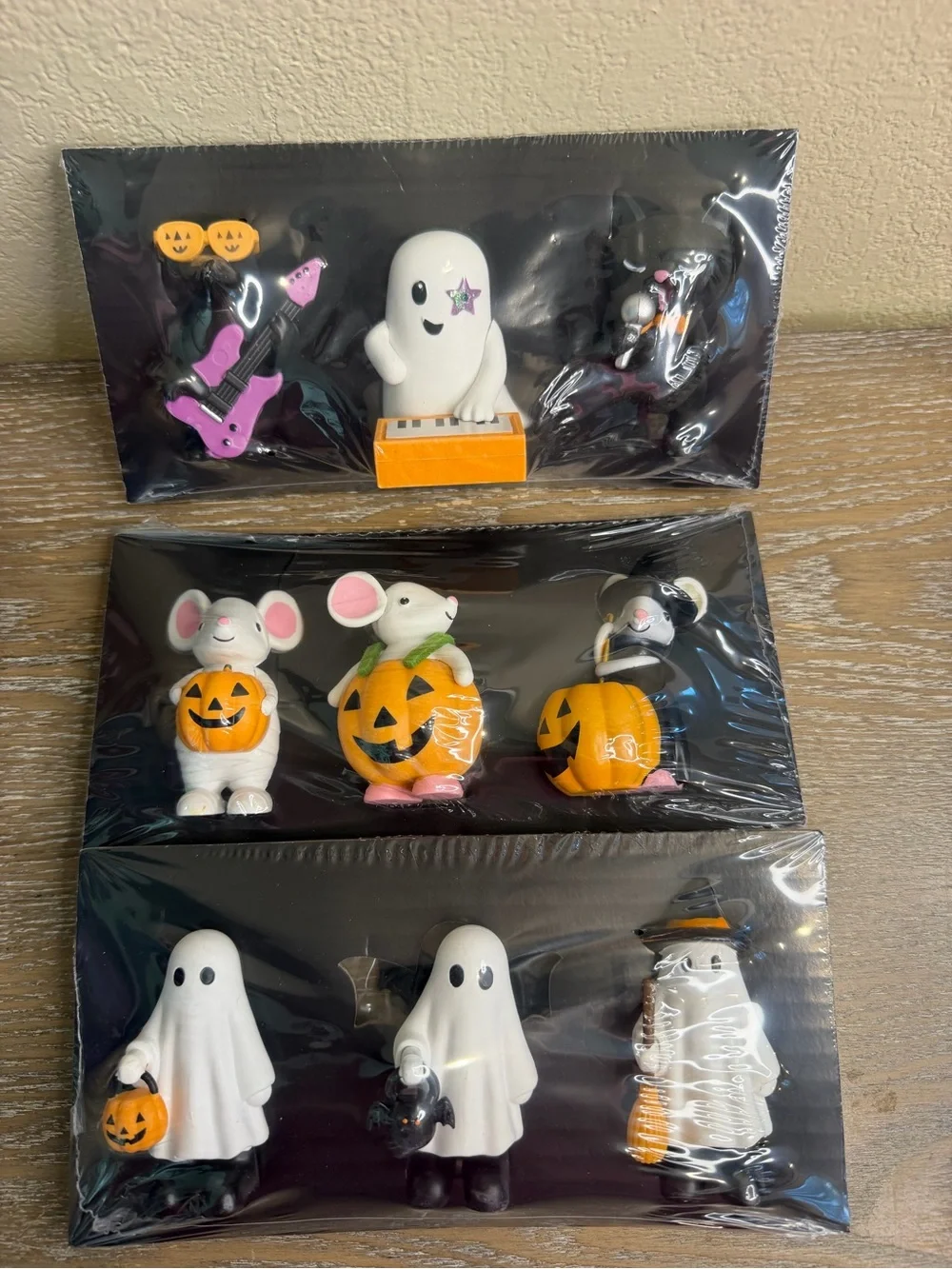 Target Bullseye halloween 3pc. Figurines Bundle of 3 mice, ghost & musical theme
